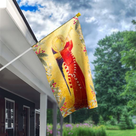 TRUMPETING ANGEL HOUSE FLAG